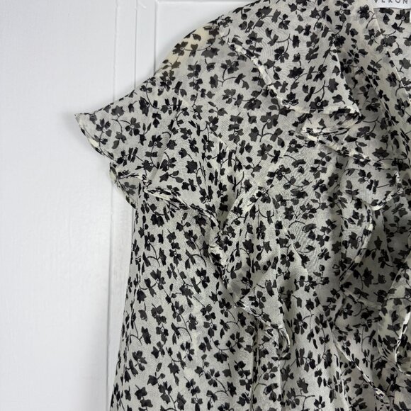 Tie-Neck Ruffle Blouse by Veronica Beard - Picture 4 of 8